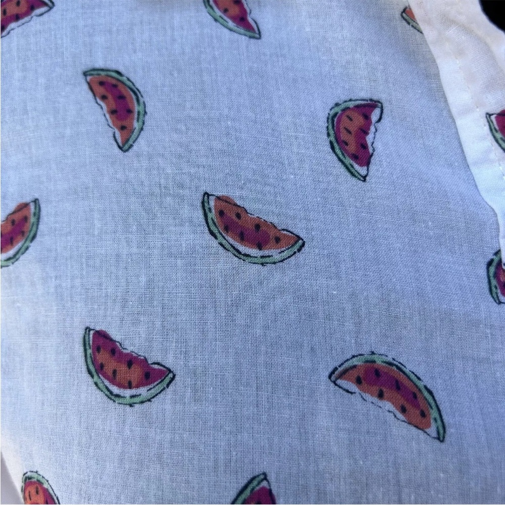 4th of July Womens Watermelon‎ Print Shirt Size M White Pink Button Front - Picture 4 of 6